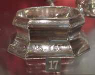 Silver salt cellar: David Hennell, London, 1740-41 Silver salt cellar: David Hennell, London, 1740-41